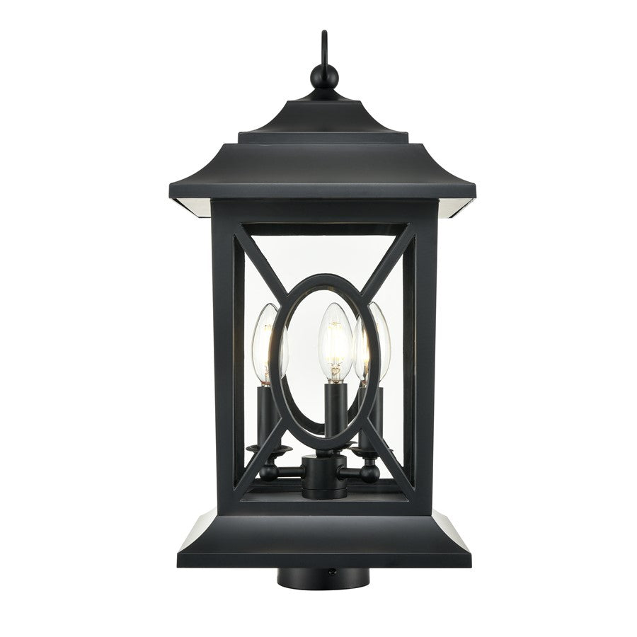 Millennium Lighting Allbert 3Lt Outdoor Post Lantern, Black
