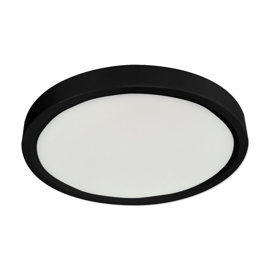 RP Lighting 7" Ultra Slim Round Disk 14W/4K, Black/Frosted - 8536-1BK-90-4K