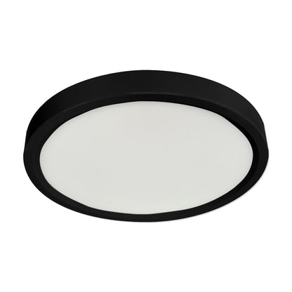 RP Lighting 7" Ultra Slim Round Disk 14W/4K, Black/Frosted - 8536-1BK-90-4K