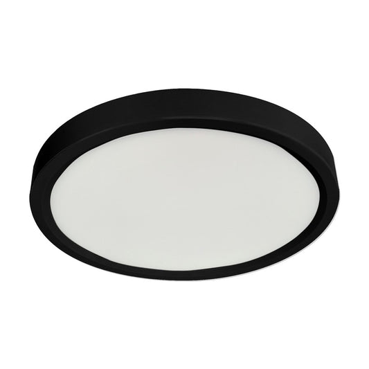 RP Lighting 7" Ultra Slim Round Disk 14W/4K, Black/Frosted - 8536-1BK-90-4K