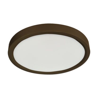 RP Lighting 7" Ultra Slim Round Disk 14W, Brz/Frosted - 8536-1OB-90-3K