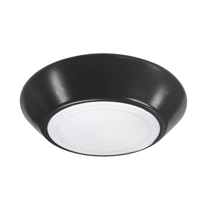 RP Lighting 6" LED Disk Light 15W Flat lens, Black/Frosted - 8538BK-90-3K