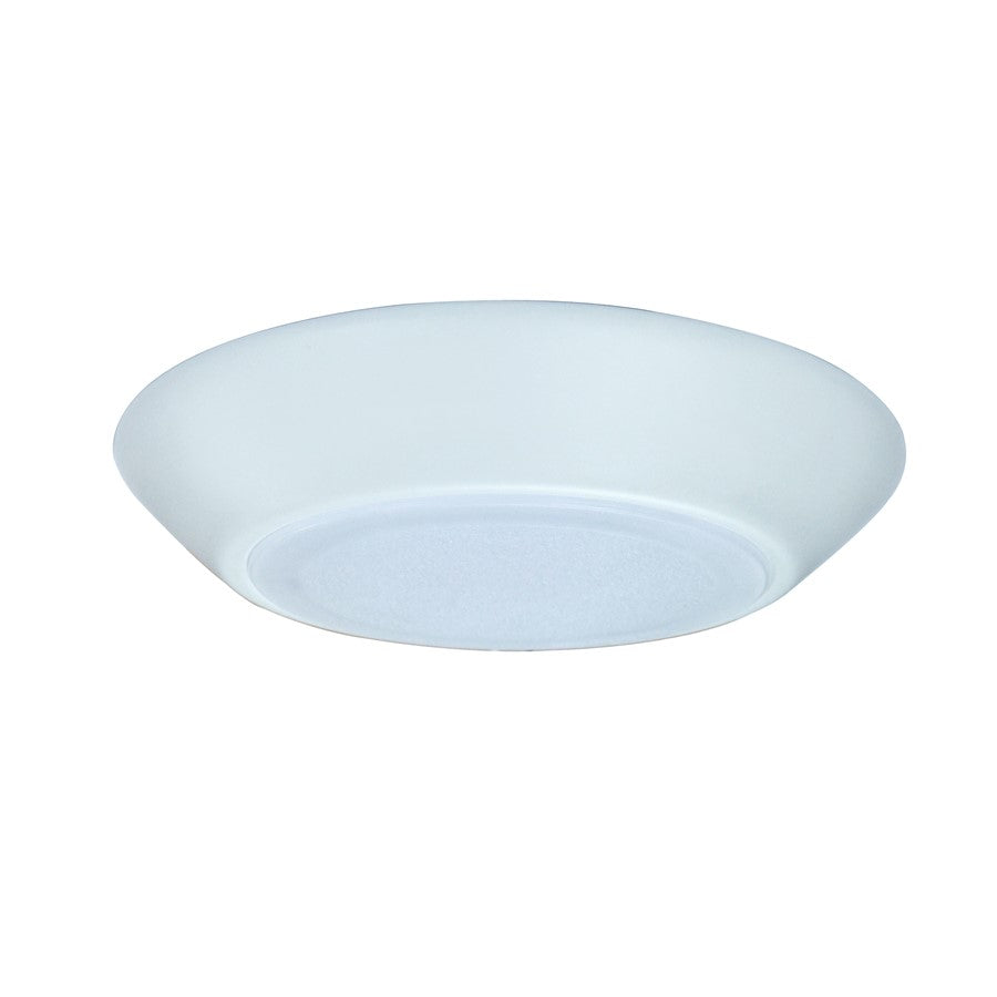 RP Lighting 6" LED Disk Light 15W/4K Flat lens, White/Frosted - 8538WH-90-4K