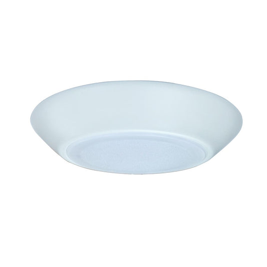 RP Lighting 6" LED Disk Light 15W/4K Flat lens, White/Frosted - 8538WH-90-4K
