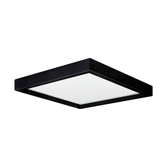RP Lighting 6" Low Profile Square 15W/3K, Black/White - 8548BK-90-3K