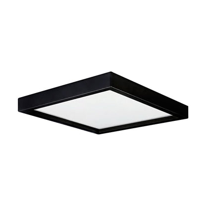 RP Lighting 6" Low Profile Square 15W/4K, Black/White - 8548BK-90-4K