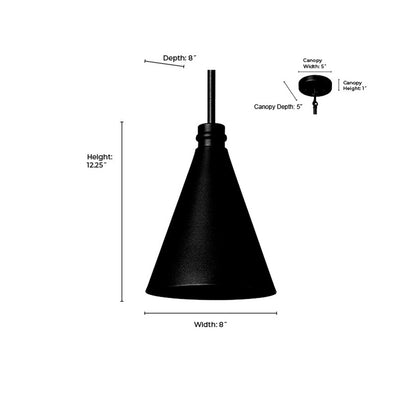 Millennium Lighting Axston 1Lt 12" Outdoor Hanging Lantern, Black