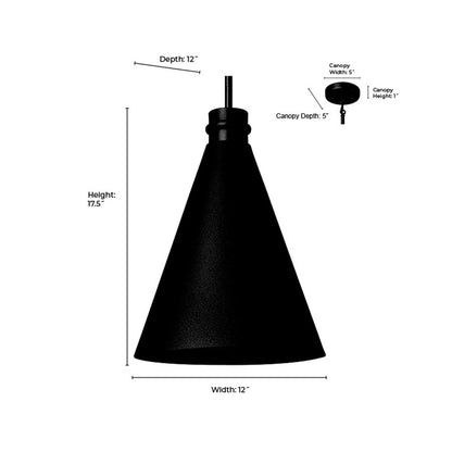 Millennium Lighting Axston 1Lt 18" Outdoor Hanging Lantern, Black