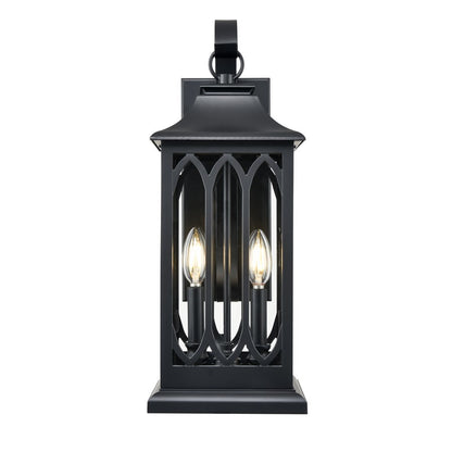 Millennium Lighting Mallorey 2Lt Outdoor Wall Sconce, Black - 88102-PBK