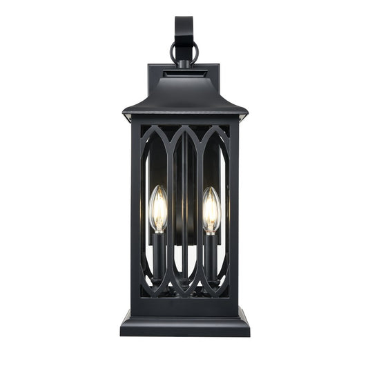 Millennium Lighting Mallorey 2Lt Outdoor Wall Sconce, Black - 88102-PBK