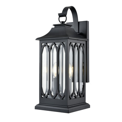 Millennium Lighting Mallorey 2Lt Outdoor Wall Sconce, Black