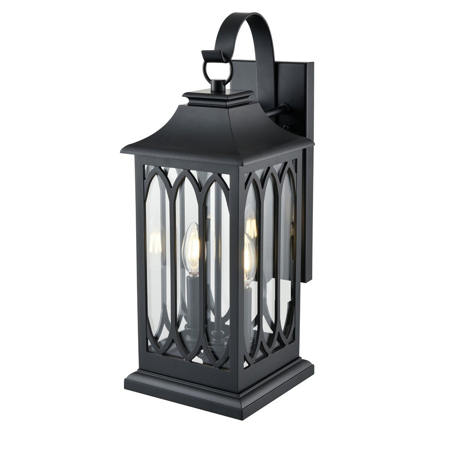 Millennium Lighting Mallorey 2Lt Outdoor Wall Sconce, Black
