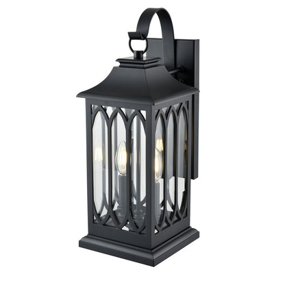 Millennium Lighting Mallorey 2Lt Outdoor Wall Sconce, Black