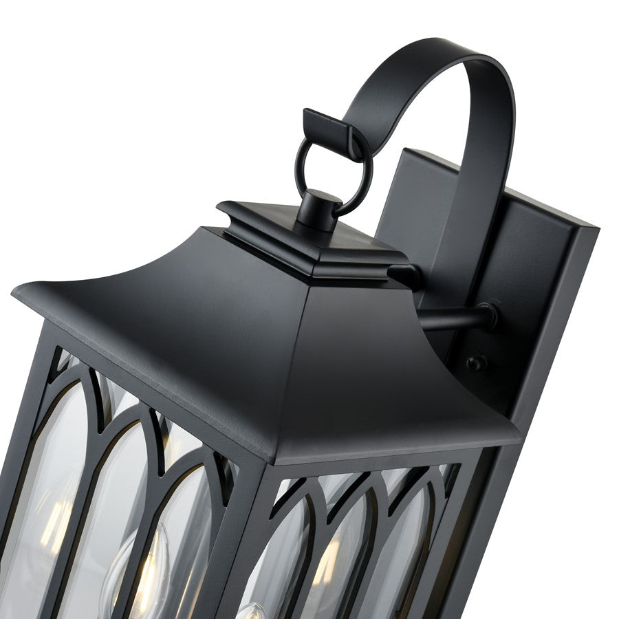 Millennium Lighting Mallorey 2Lt Outdoor Wall Sconce, Black