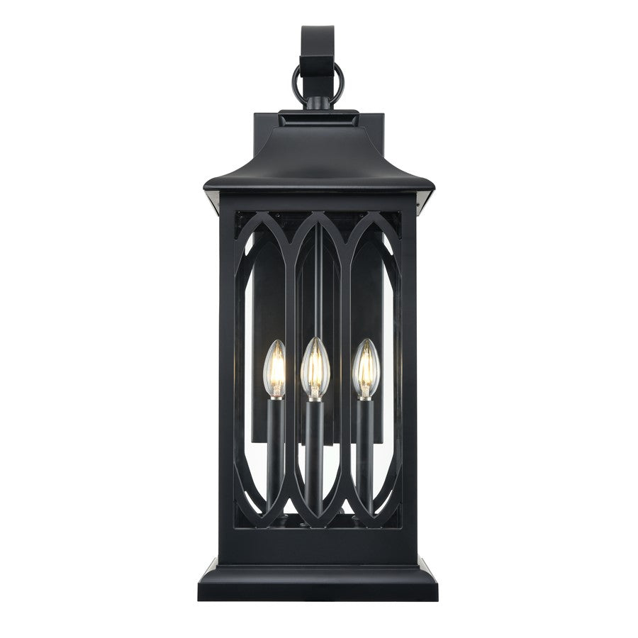 Millennium Lighting Mallorey 3Lt Outdoor Wall Sconce, Black - 88103-PBK