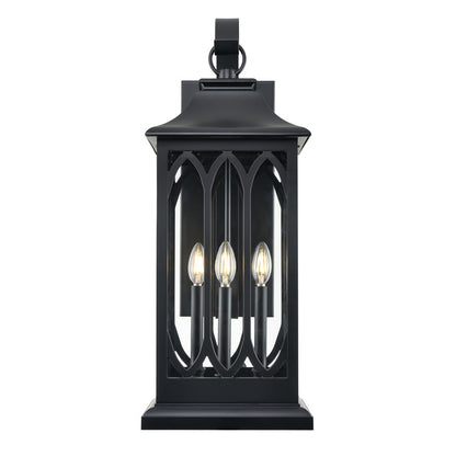 Millennium Lighting Mallorey 3Lt Outdoor Wall Sconce, Black - 88103-PBK