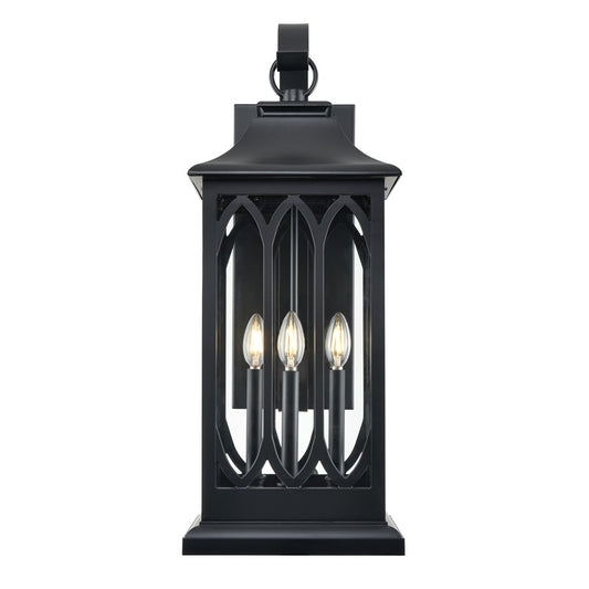 Millennium Lighting Mallorey 3Lt Outdoor Wall Sconce, Black - 88103-PBK