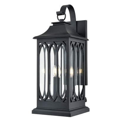 Millennium Lighting Mallorey 3Lt Outdoor Wall Sconce, Black