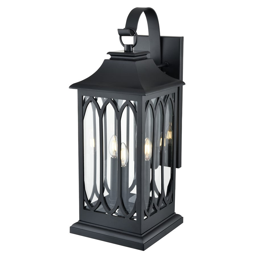 Millennium Lighting Mallorey 3Lt Outdoor Wall Sconce, Black
