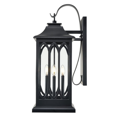 Millennium Lighting Mallorey 3Lt Outdoor Wall Sconce, Black