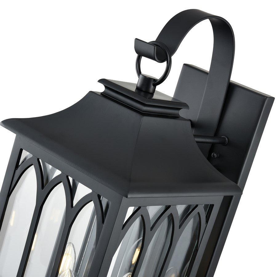 Millennium Lighting Mallorey 3Lt Outdoor Wall Sconce, Black