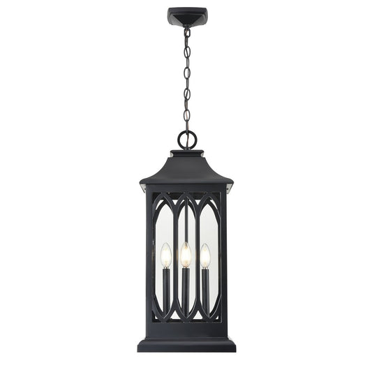 Millennium Lighting Mallorey 3Lt Outdoor Hanging Lantern, Black - 88104-PBK