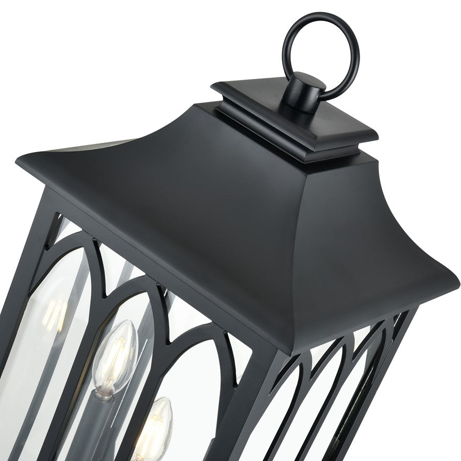 Millennium Lighting Mallorey 3Lt Outdoor Post Lantern, Black