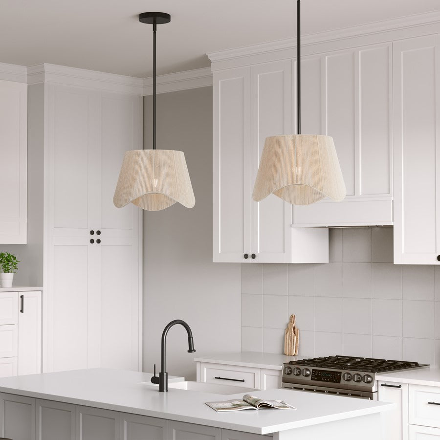 Millennium Lighting Tulara 1 Light Pendant, Matte Black