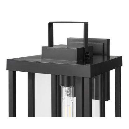 Millennium McDonough 18" High 1Lt Outdoor Wall Lantern, Black/Clear