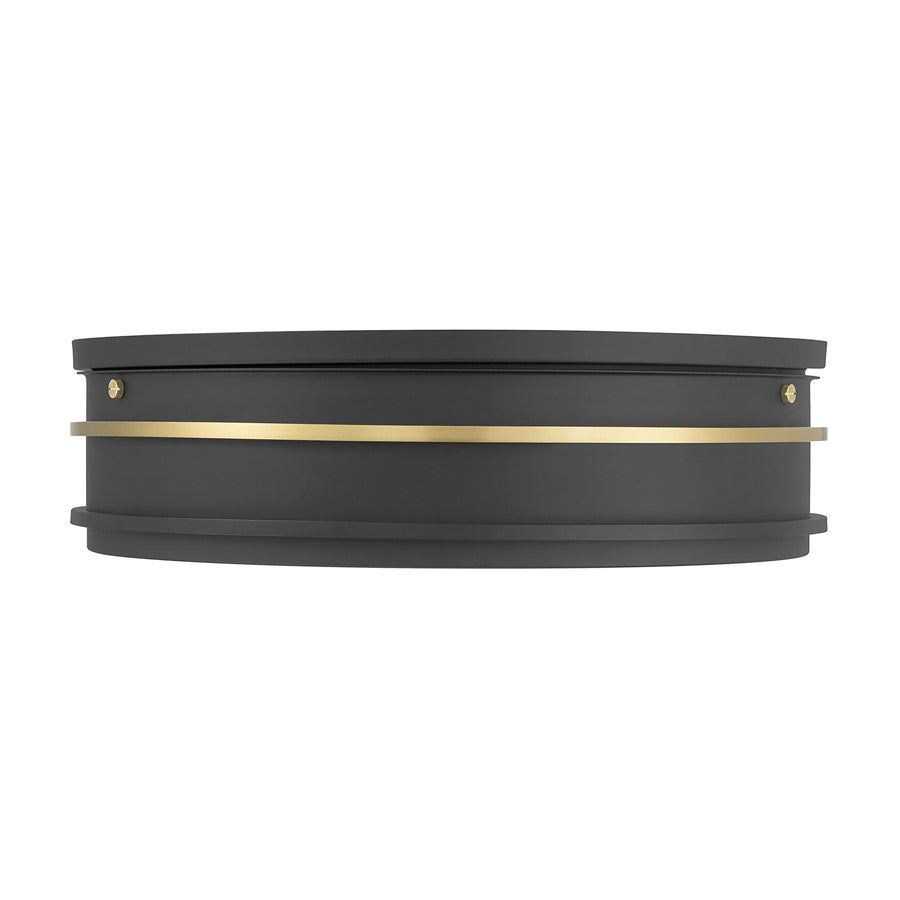 Millennium Lighting Stralara 3 Light Flush Mount, Matte Black