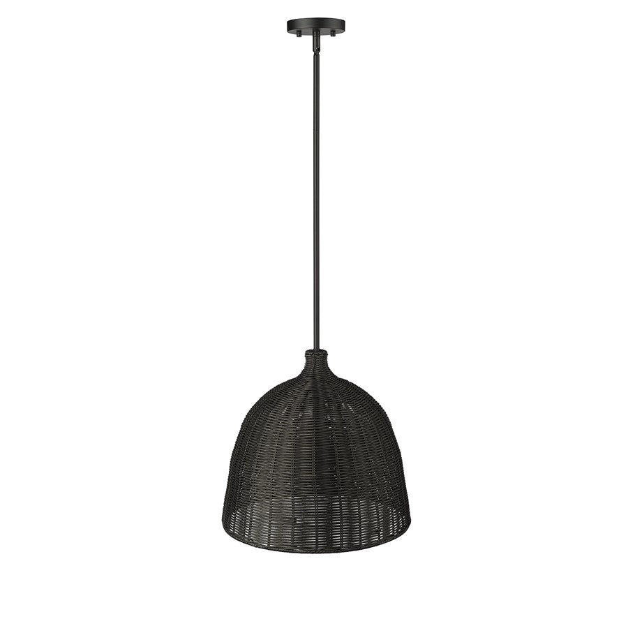 Millennium Lighting Elise 1 Light Pendant, Matte Black