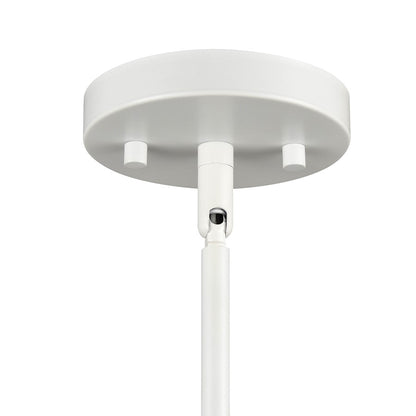 1 Light 15" Pendant, White