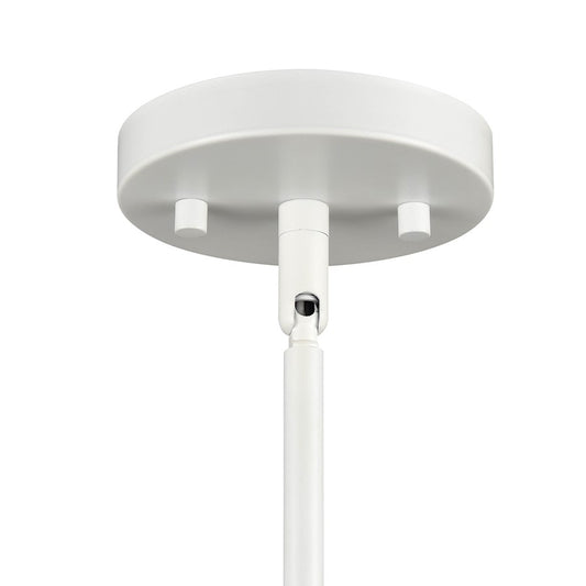 1 Light 15" Pendant, White