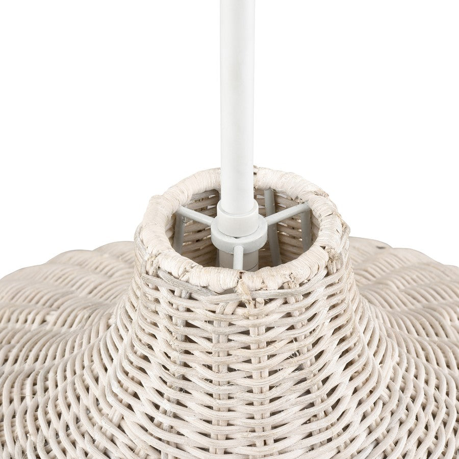 Millennium Lighting Elise 4Lt 24" Pendant, Textured White/White