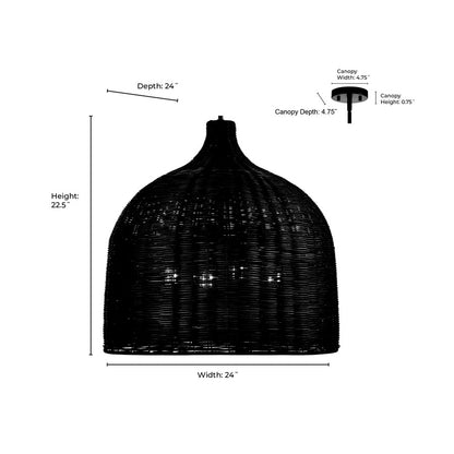 Millennium Lighting Elise 4Lt 24" Pendant, Textured White/White