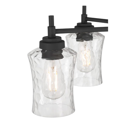 Millennium Clarvyn 6Lt Chandelier, Black/Clear Stone Water