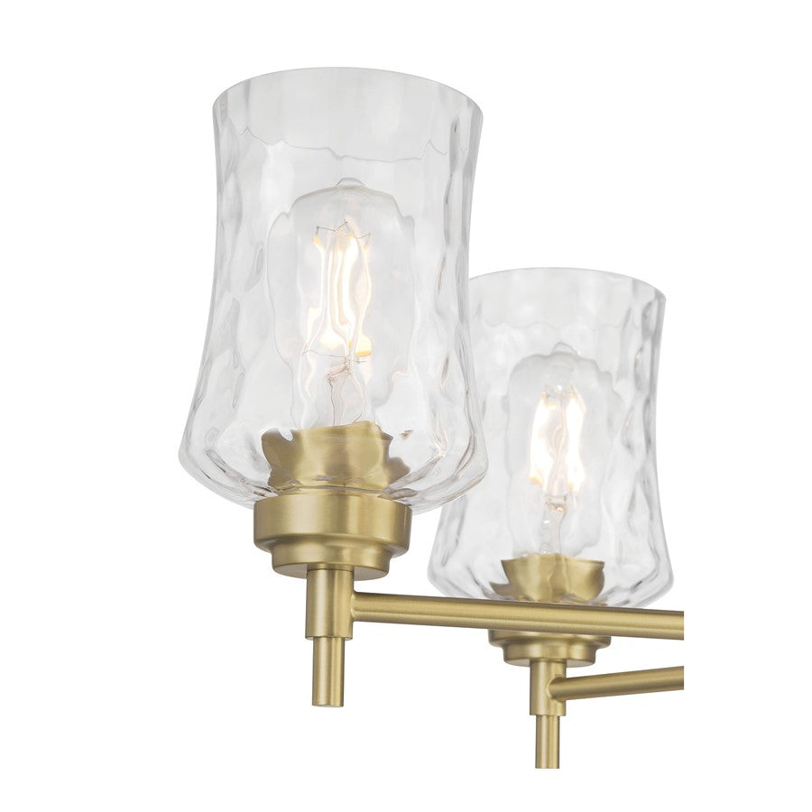 Millennium Clarvyn 6Lt Chandelier, Brass/Clear Stone Water