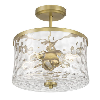 Millennium Clarvyn 2Lt Ceiling Fixture, Brass/Clear Stone Water - 909201-VB