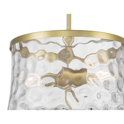 Millennium Clarvyn 2Lt Ceiling Fixture, Brass/Clear Stone Water