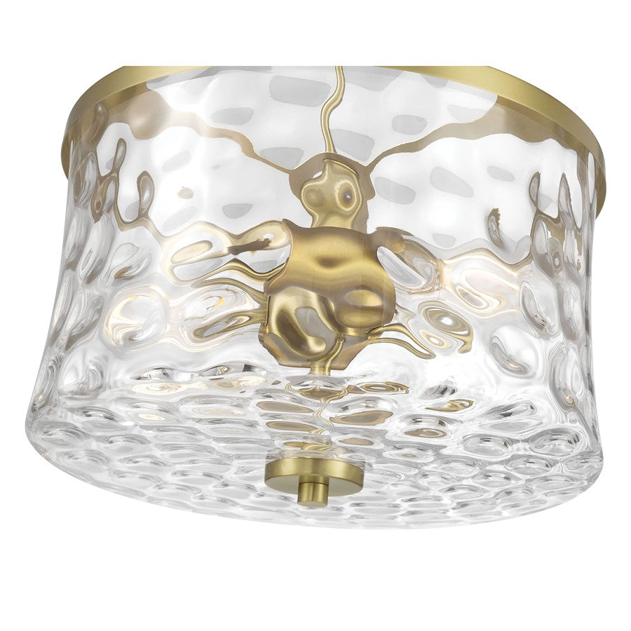 Millennium Clarvyn 2Lt Ceiling Fixture, Brass/Clear Stone Water