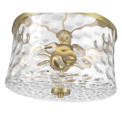 Millennium Clarvyn 2Lt Ceiling Fixture, Brass/Clear Stone Water