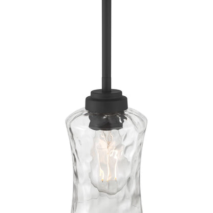 Millennium Clarvyn 1Lt Pendant, Black/Clear Stone Water