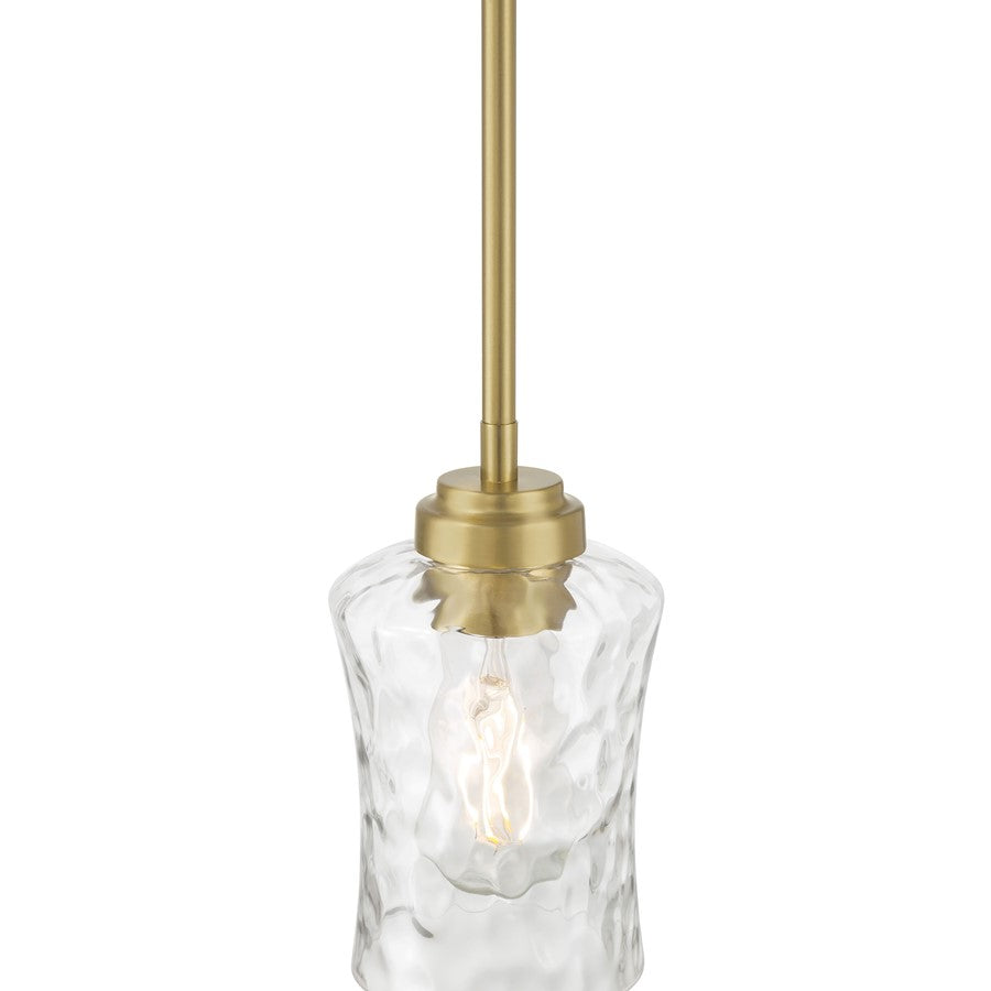 Millennium Clarvyn 1Lt Pendant, Brass/Clear Stone Water