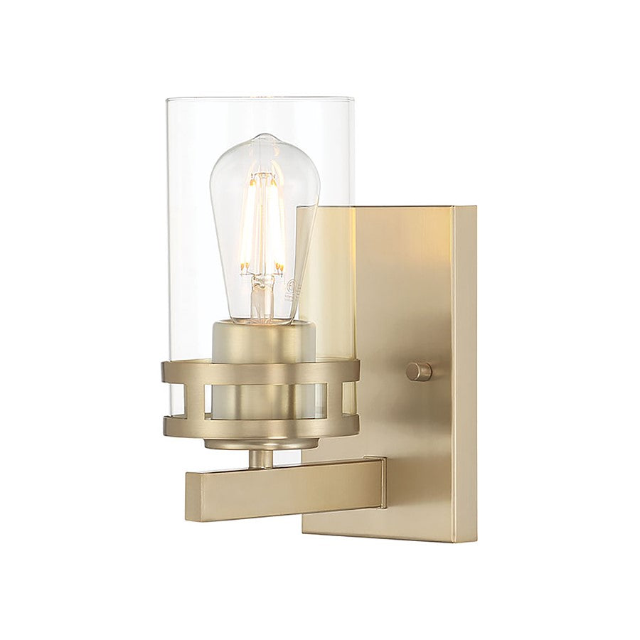Millennium Lighting Lunden 1Lt Wall Sconce, Modern Gold/Clear - 91021-MG