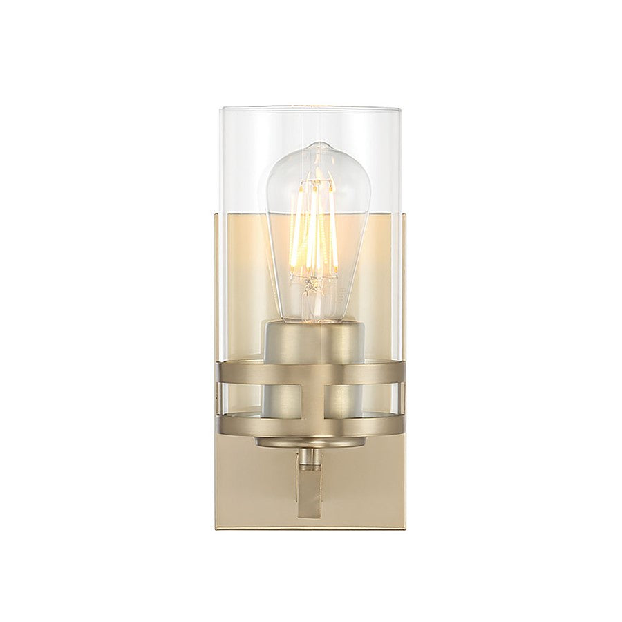Millennium Lighting Lunden 1Lt Wall Sconce, Modern Gold/Clear