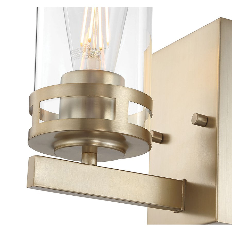 Millennium Lighting Lunden 1Lt Wall Sconce, Modern Gold/Clear