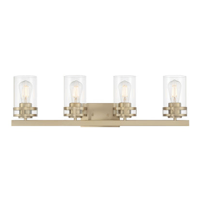 Millennium Lighting Lunden 4Lt Bathroom Vanity Light, Gold/Clear