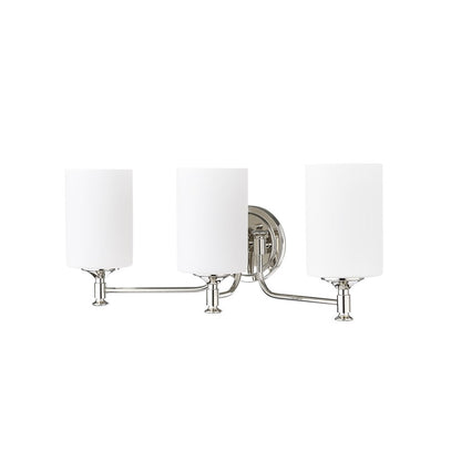Millennium Lighting Ailey 3Lt Vanity, Nickel/Etched Opal White