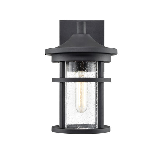 Millennium Lighting Namath 1Lt 11" Outdoor Wall Sconce, Black/Clear - 91301-TBK