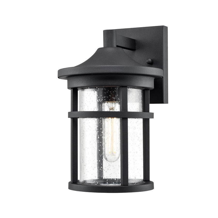 Millennium Lighting Namath 1Lt 11" Outdoor Wall Sconce, Black/Clear